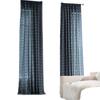 Curtain finished product simple flower print book navy blue semi-blackout balcony blackout curtain direct supply