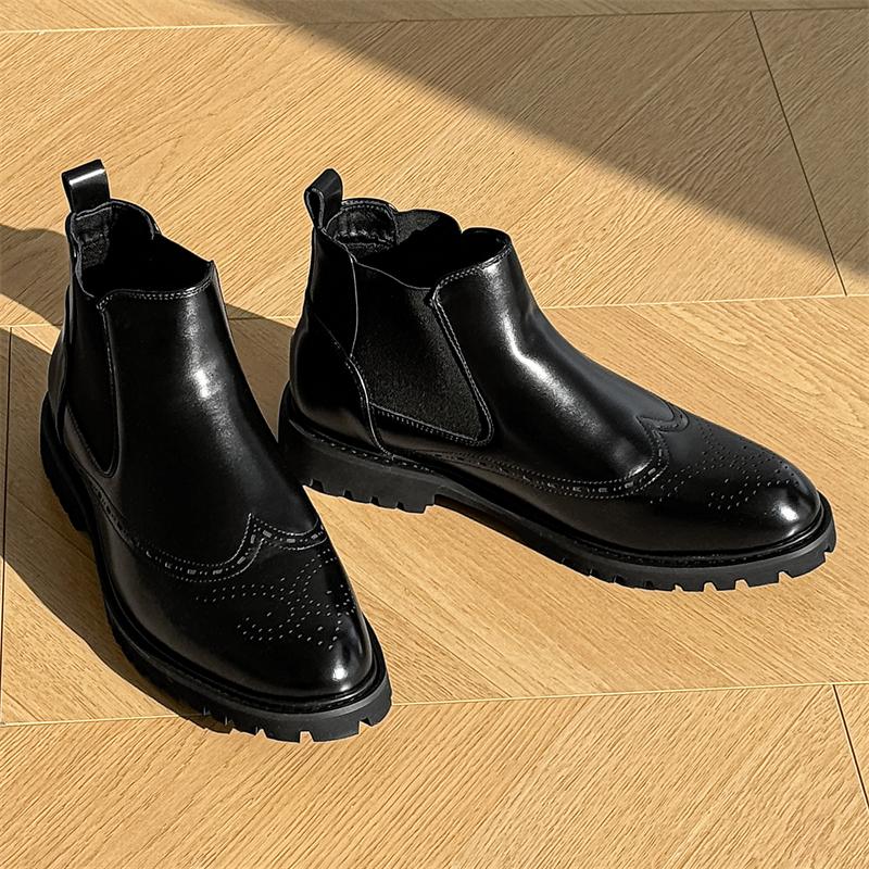 Moda charm to'pig'igacha botinkalar erkaklar uchun haqiqiy charm katta o'lchamli botinkalar yuqori sifatli dizayner rasmiy platforma kundalik botinkalar moda