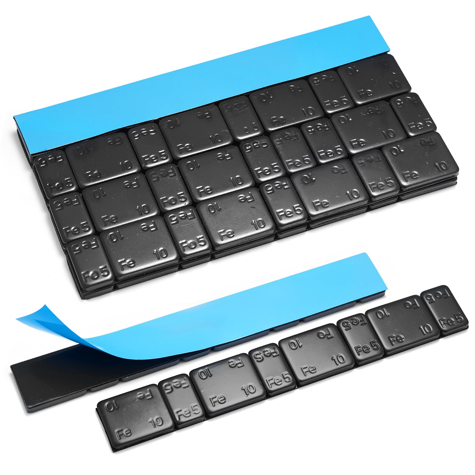 

Sondsilen Iron Balance Adhesive for RC and Other Car Pack of Black Weights, 480g, 5g/10g Increments, Thin, Type, Cars, Wheels, Tires, Cars, чорний