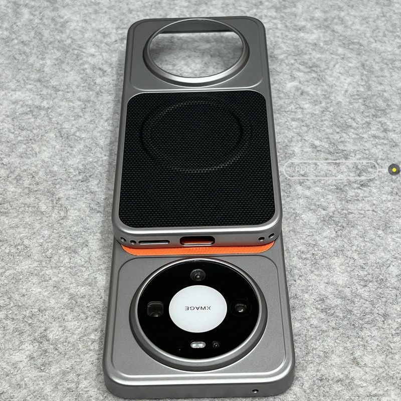 For Huawei Mate 80 Pro Case Fashion Magnetic For MagSafe Fine Grain PU Leather Electroplated PC Lightweight Hard Cover