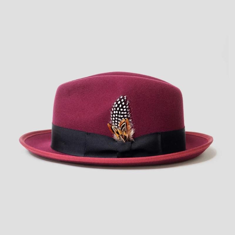 Cappello Panama Vintage Piume Cappello a Tesa Piatta Unisex Cosplay Festa Costume Cappelli Fedora