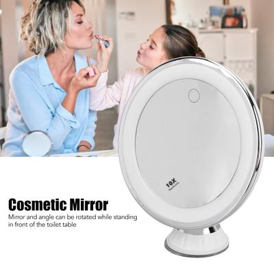 10X Magnifying Cosmetic Mirror Wide Applicability Battery Powered Suction Cup Makeup Mirror 10x with Suction Cups for Makeup