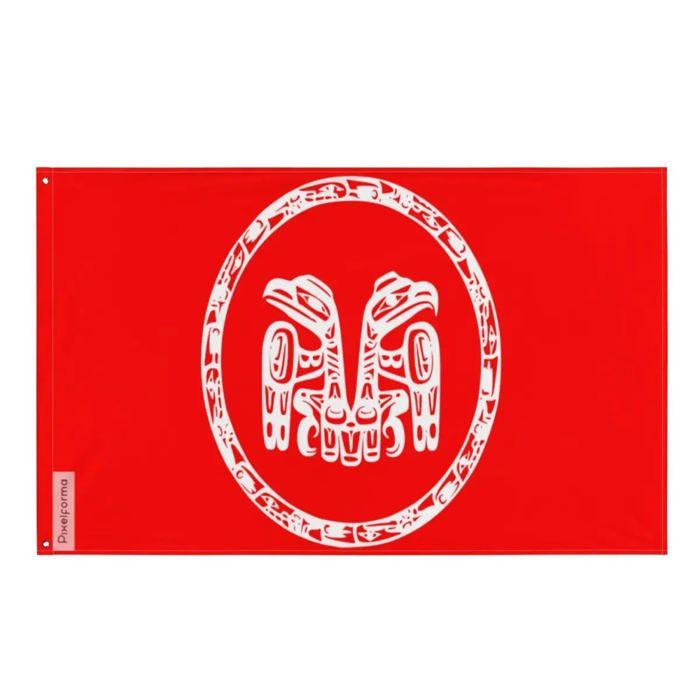 Drapeau - Haïdas - 90 x 150 cm - Polyester - Impression recto/verso - Œillets en fer