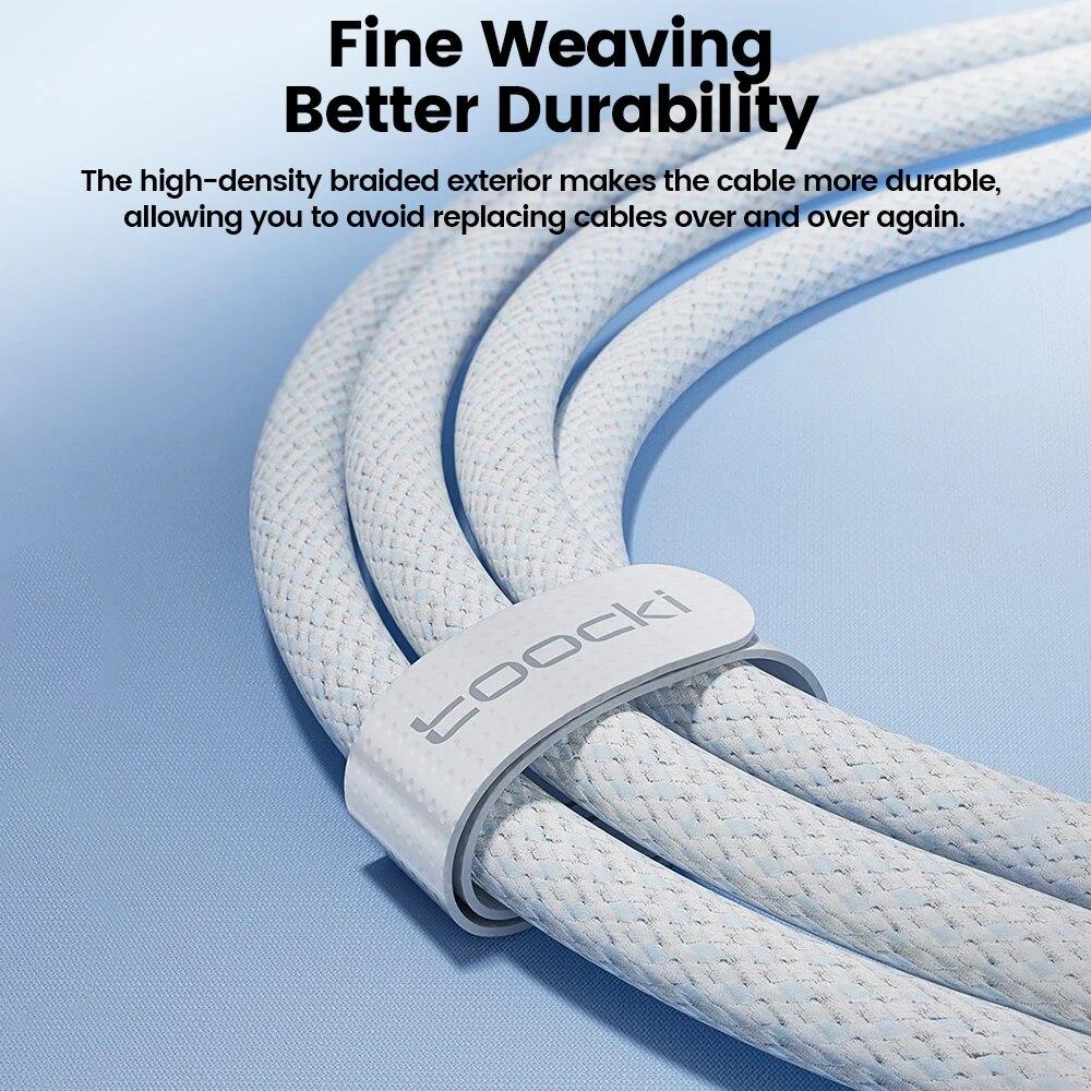 Toocki 6A USB Cable Type C 66W Fast Charging For Huawei P40 P30 Type C Cable For iPhone 15 Pro Max Xiaomi Samsung S24 Data Cord