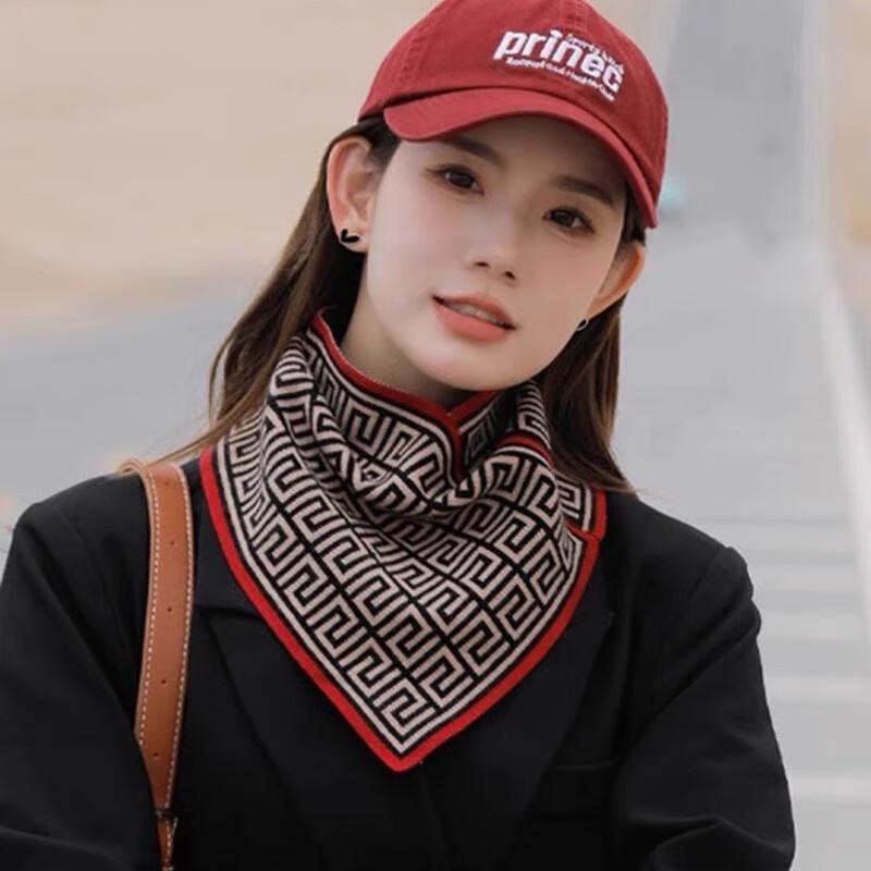 3 Pcs Autumn and Winter Triangle Versatile Fashion Neck Protection Windproof Warm Scarfs