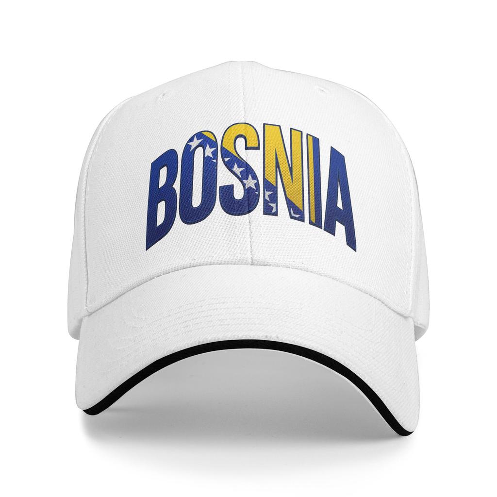 Women Unisex Bosnia and Herzegovina Flag Outdoor Hat Adjustable Cap Casual Baseball Cap Sunscreen Hats