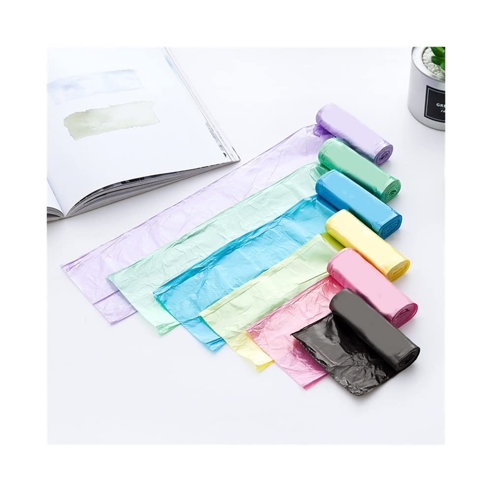 5 Rolls 1 pack 100Pcs Household Disposable Trash Pouch Kitchen Storage Garbage Bags Cleaning Waste Bag Plastic Bag Color : Black Size : 45x50cm