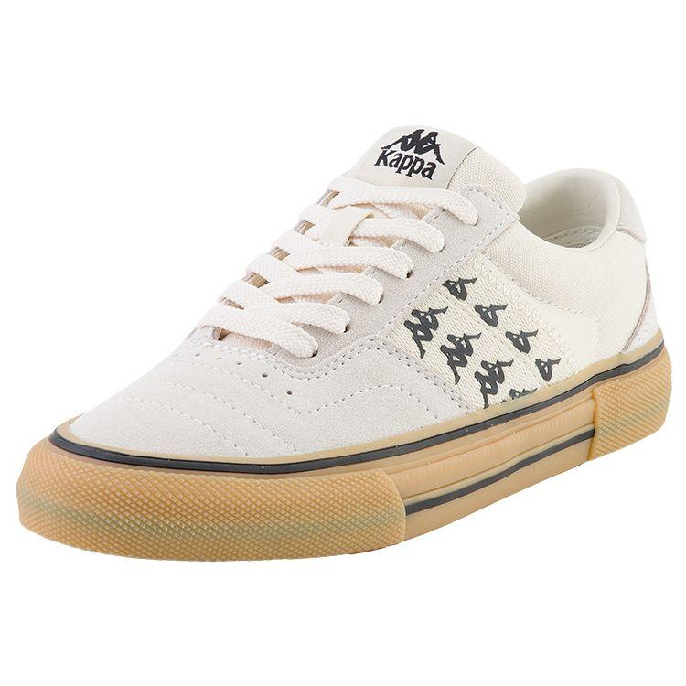 Kappa Fabric Synthetic Leather Tweed Casual Sports Trend Durable Lightweight Low-Top Sneakers Unisex Sneakers White Black K0BZ5CS05-024