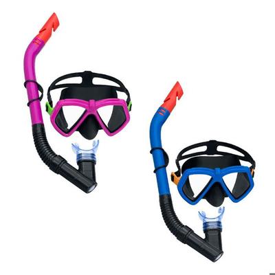 Bestway Junior Mask and Snorkel Set with Purge Valve Assorted Color +7 Years Beach and Pool 24070