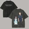 Washed Tee Anime Cartoon T-shirt The Fragrant Flower Blooms with Dignity Aguri Kaoruko Washed T-shirt Year Round Clothing Summer Plus Size Tshirt1