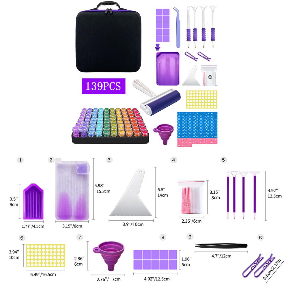Diamant Malerei Perlen Aufbewahrungsbox Multifunktion Strasssteine Schmuck Handtasche Diamanten Plateau Aufbewahrungsbox 5D Punktbohrer Werkzeug