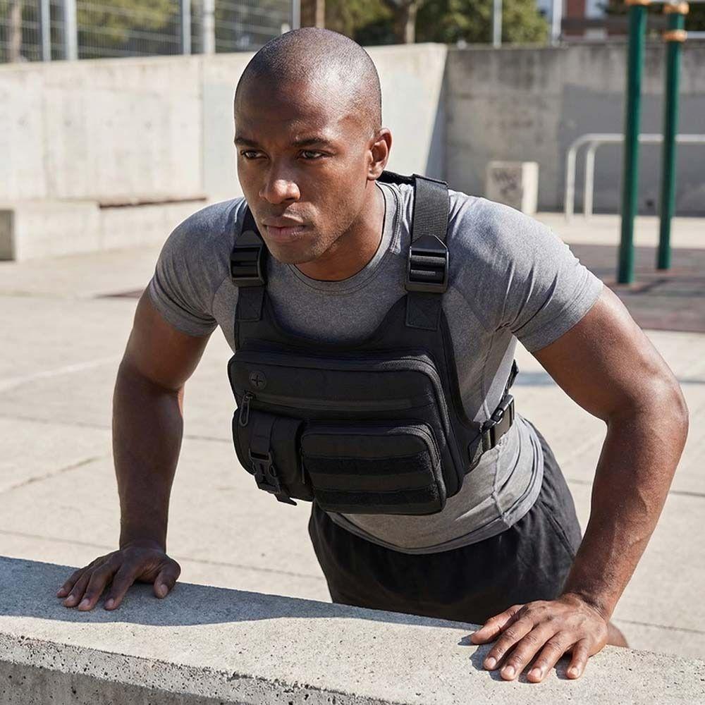 Adjustable Multi-functional Chest Bag Multi-functional Outdoor Chest Bag Sports Vest Bag  Men