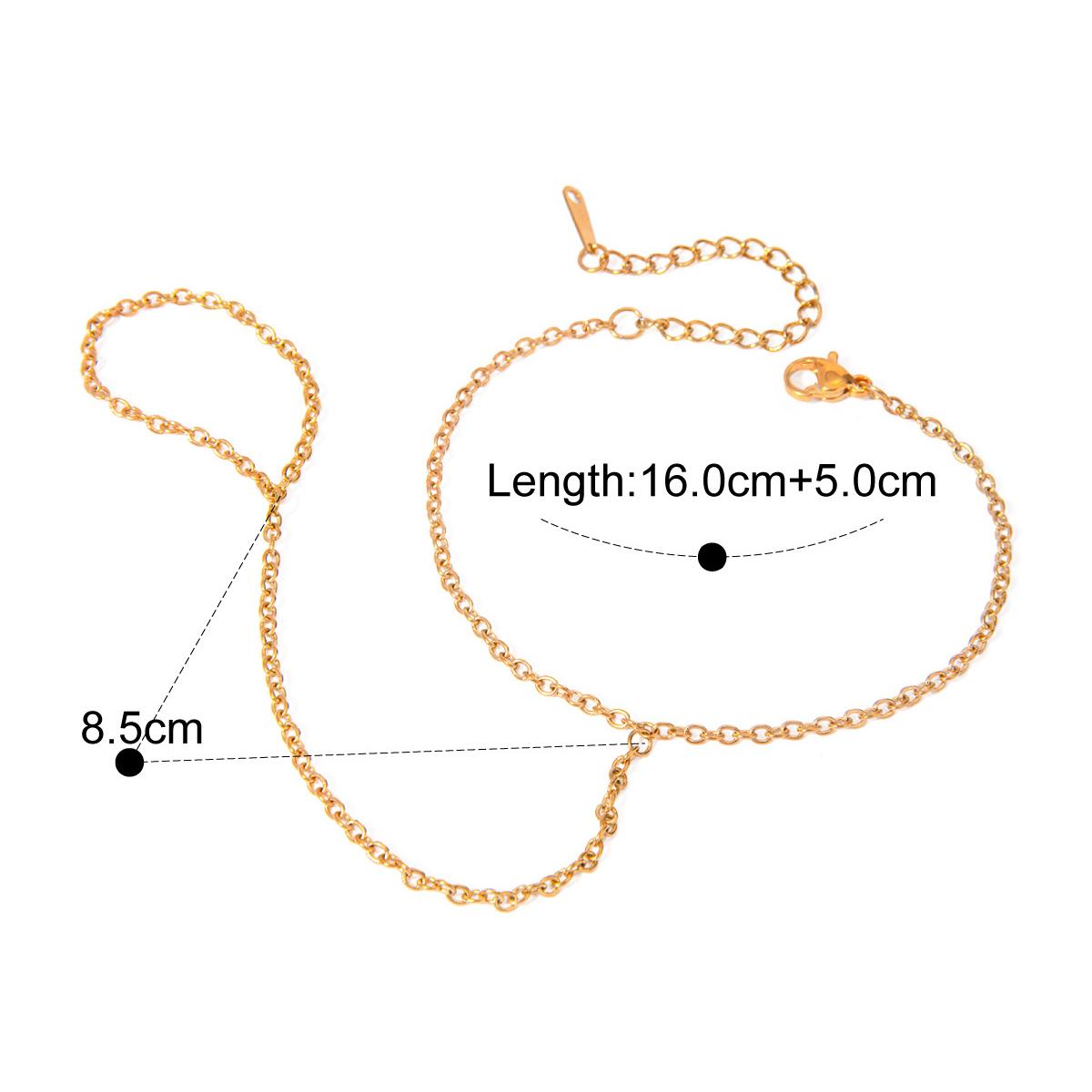 

Yori Waterproof 18K Gold Plated Geometric Stainless Steel Finger Bracelet for Women High Quality Korean Dainty Jewelry Gift