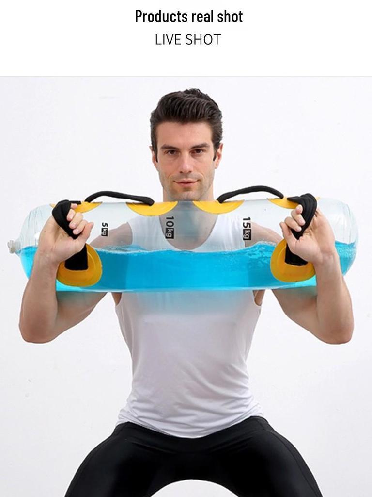 Weighted Water Bag for Squat Glute Workout – Adjustable Fitness Training Pack