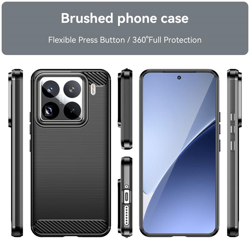 For Xiaomi 15 Pro Case Xiaomi 15 15 Pro 5G Cover Shockproof Brushed TPU Silicone Protective Phone Back Cover For Xiaomi 15 Pro