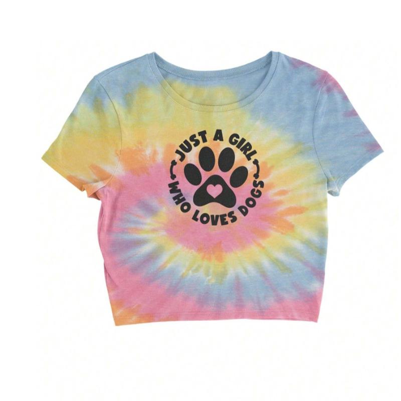 Fashion Women Creative Colorful Aurora Dog Claw Print T Shirt Funny Casual O-neck Short Sleeves T-shirt Summer Female Tee Shirt