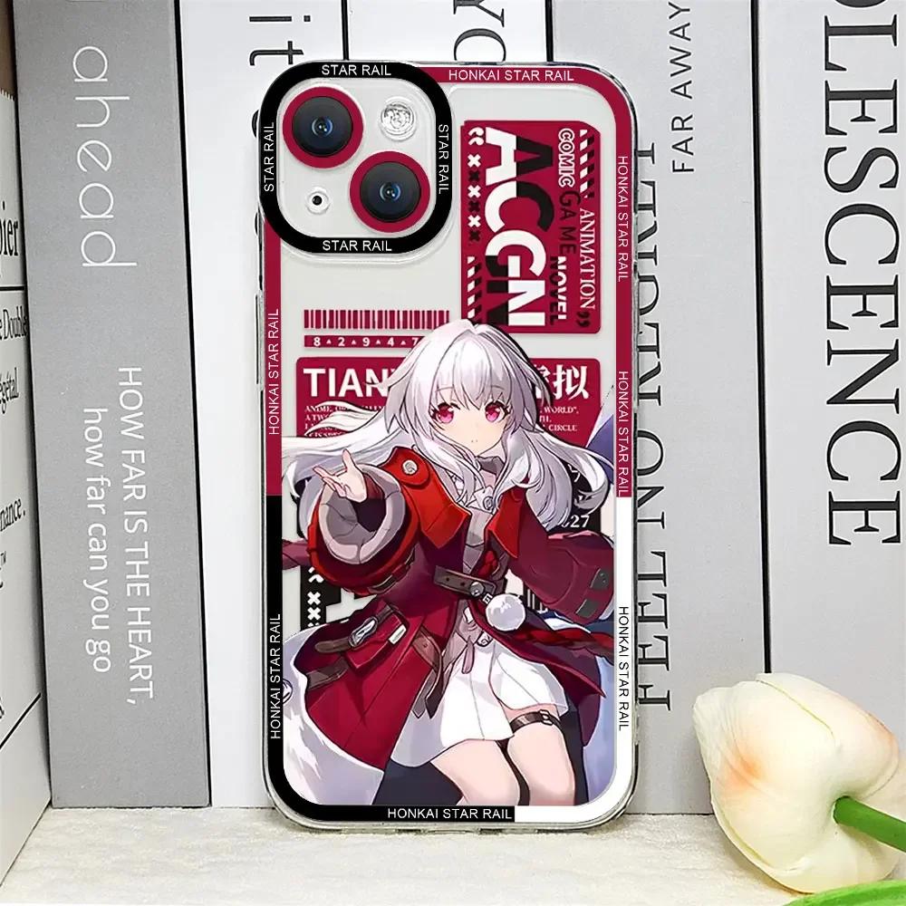 Honkai Star Rail Phone Case for IPhone 16 15 14 13 12 11 Pro Max Mini Soft Covers for IPhone X XS MAX 8 7 Plus SE2 Clear Fundas
