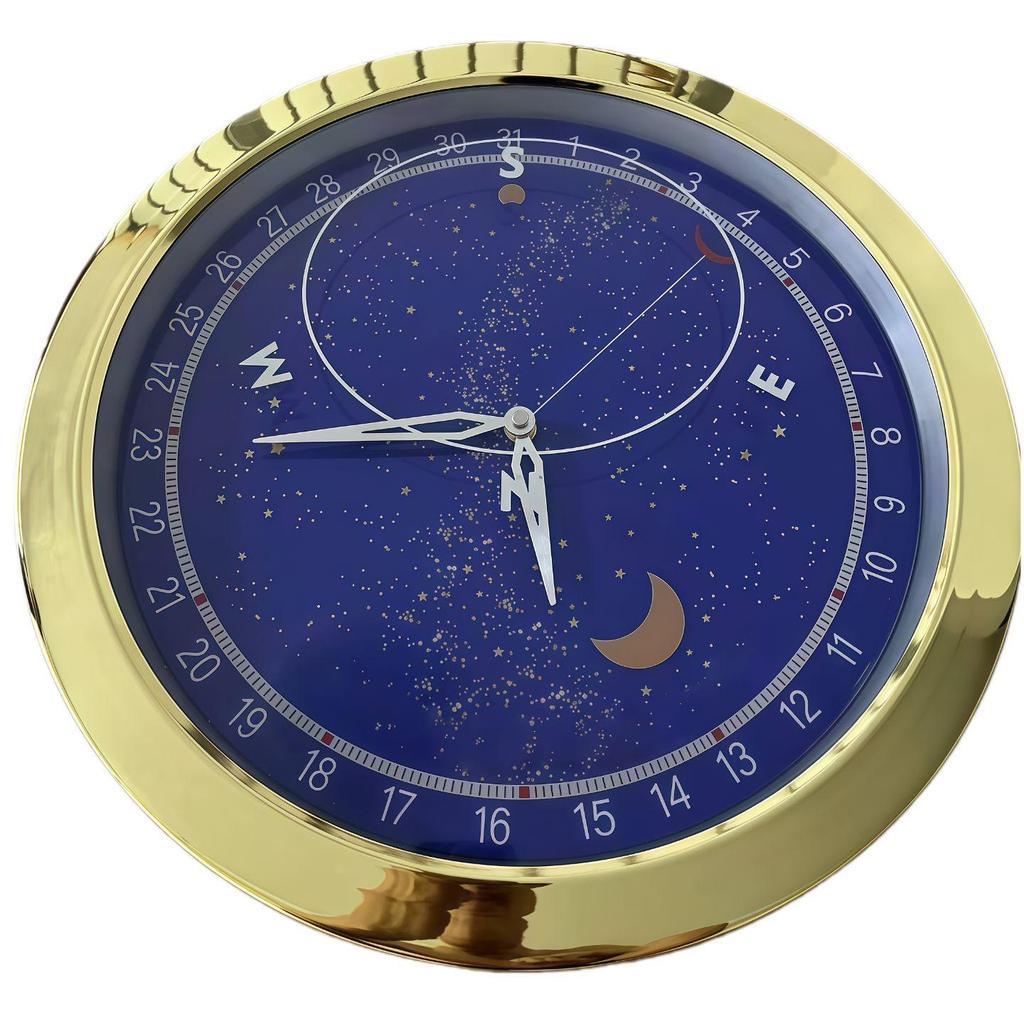 Leuchtende Lux Wandmontierte Metalluhr: Modernes Dekorationsstück für Wohnzimmer