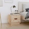 Day and Night - Day and Night Solid Pine Wood Bedside Table 40x34x35 Cm