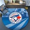 Toronto Blue Jays2 Round Area Rug,Carpet Rug for Living Room Bedroom Sofa Playroom Decor,Non-slip Floor Mat