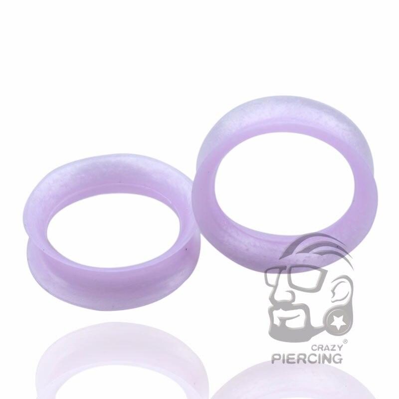 2 buc dopuri de urechi și tuneluri flexibile, cu dublu evazat, dilatații pentru urechi, piercing pentru urechi, extensii de extensie, 6-25 mm