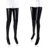Faux Leather Gothic Women Oversize Stockings Non-Slip Hold Up Knee High Long Medias Pole Dance Ladies Black Pvc Latex Stockings