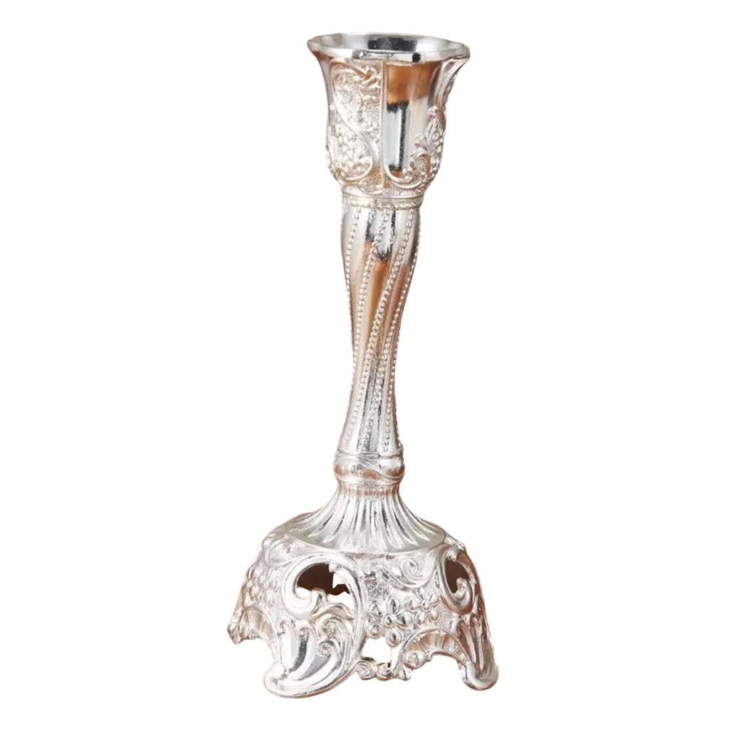 European Vintage Single Candle Holder, Alloy Tea Light Candlestick for Home Decor