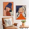 Nordic Figure Oil Painting Women Minimalist Abstract Art Canvas Painting Living Room Corridor Office Home Decoration Mural No Frame