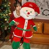 Glowing Music Santa Doll Plush Toy Doll Christmas Gift for Children