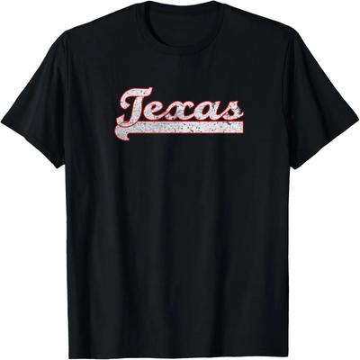 Texas Vintage Distressed Baseball T-Shirt