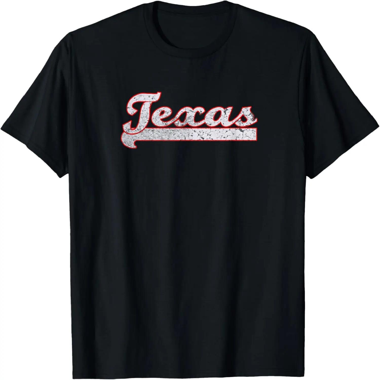 Texas Vintage distressed baseball T-Shirt XXXXXL чёрный