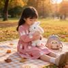 Girl Long Sleeve Cotton Princess Dress With Cartoon Animal Pattern For Kids