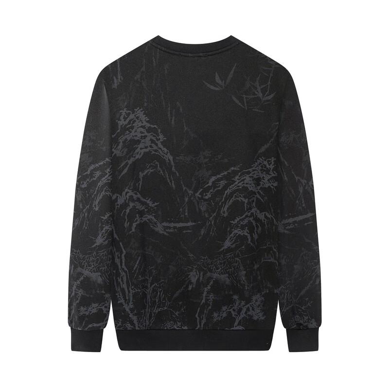 SEVEN Men's National Style Mountain Print Brushed Sweatshirt