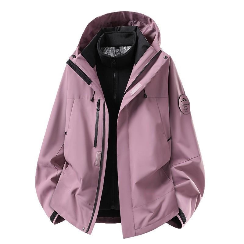 3-in-1 Waterproof Windproof Hiking Jacket Men Women Outdoor Trekking Camping Breathable Insulated Shell With Removable