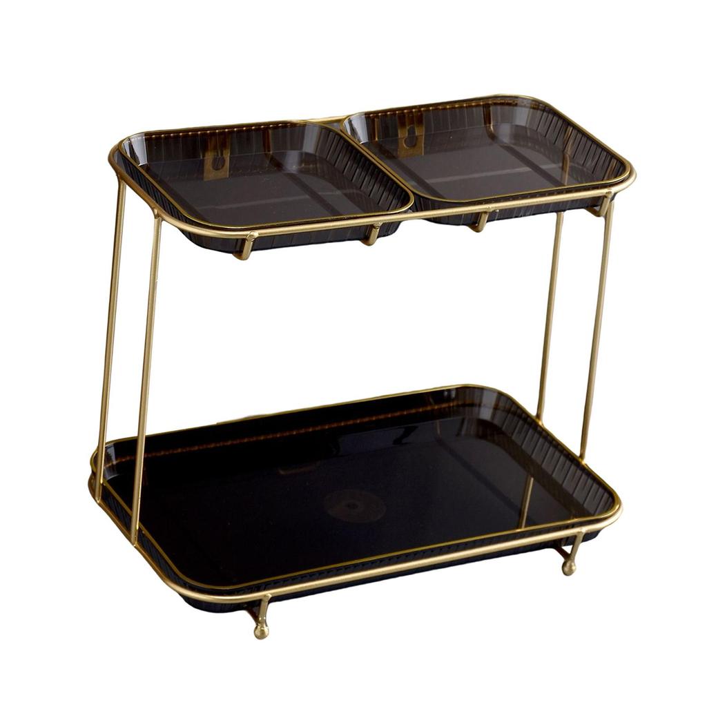 Modern Bathroom Cosmetic Storage Rack Organizer Display Stand Makeup Tray 2 Tier Box Holder