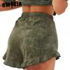 GMXIA Sommer Kurzarm Shorts Zweiteiliger Loungewear Anzug Damen Locker Bequem