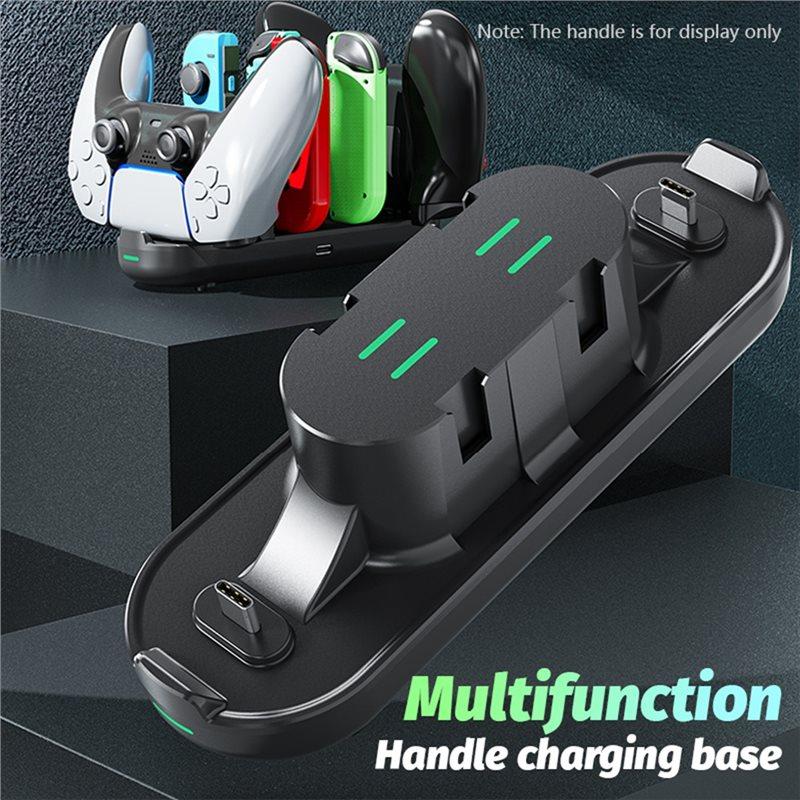 ABUO-USB Type C 6 In 1 Universal Controller Charging Dock Station For PS5 Series X For Switch Game Controllers Accessory