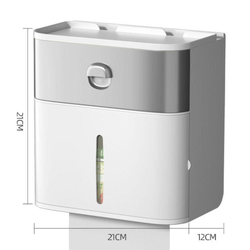 Toilet Tissue Box Toilet Paper Rack Toilet Wall-Mounted Creative Punch-Free Waterproof Toilet Paper Tissue Roll Box