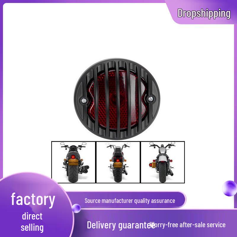 

Винтажный черный металлический стоп-сигнал для модификации мотоцикла