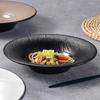 Western Style Beef Flat Plate Black Dinner Plate Cooking Dishes Melamine Plate  Hotel