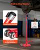 Underhoist Support Stand, 3/4 Ton Capacity Under Hoist Jack Stand with Two Wheels, Lifting from 1320 To 2032 Mm, Bearing Mounted Spin Handle, Foot