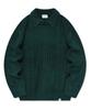 Velvet Cable Round Collar Knit Green