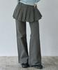 WAARFORWOMAN W1152 Pleated Layered Pants_Charcoal