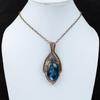 Labradorite Gemstone Pure Copper Wire Wrapped Handmade Pendant Jewelry For Gift