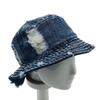 Vintage Distressed Denim Bucket Hat Fisherman Outdoor Casual Travel Spring Summer Activities Unisex Sun Protection 1 Piece Drop
