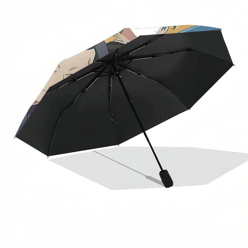 1pc Jujutsu Kaisen Characters Outdoor Umbrella - Automatic Opening/Closing, Portable 3-Fold Design with 8-Bone Iron Frame - Perfect Gift for Fans