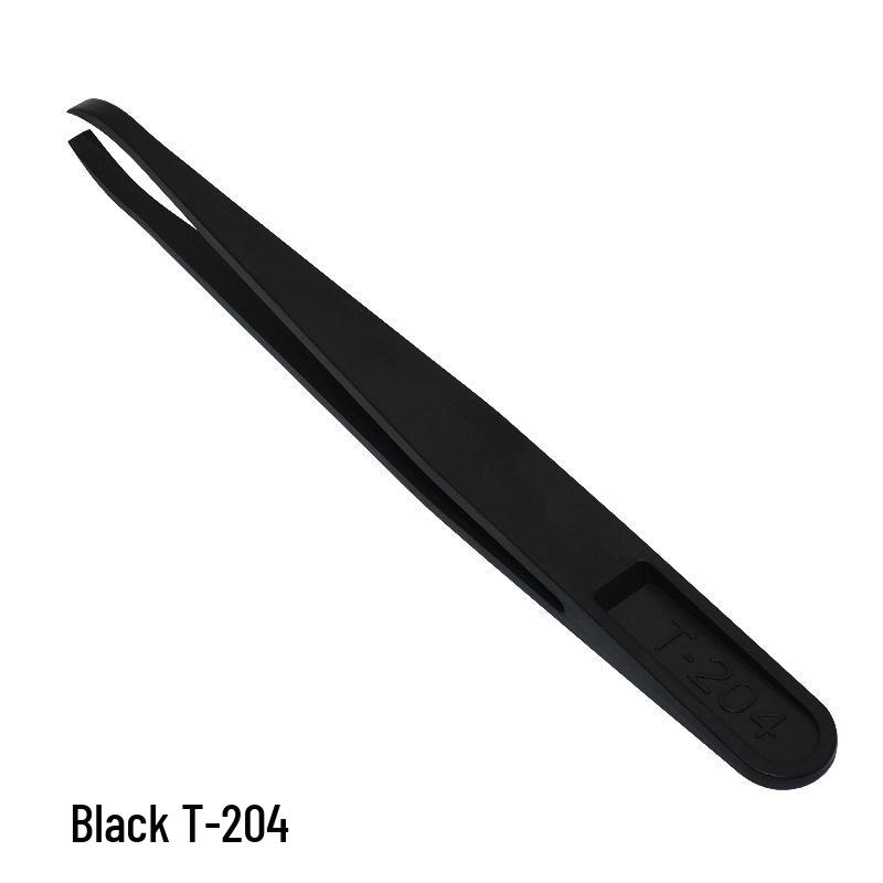 Anti-static Carbon Fiber Plastic Tweezers: Round & Wide Tip Clamps, Eco-friendly Insulation for Disassembly and Repair