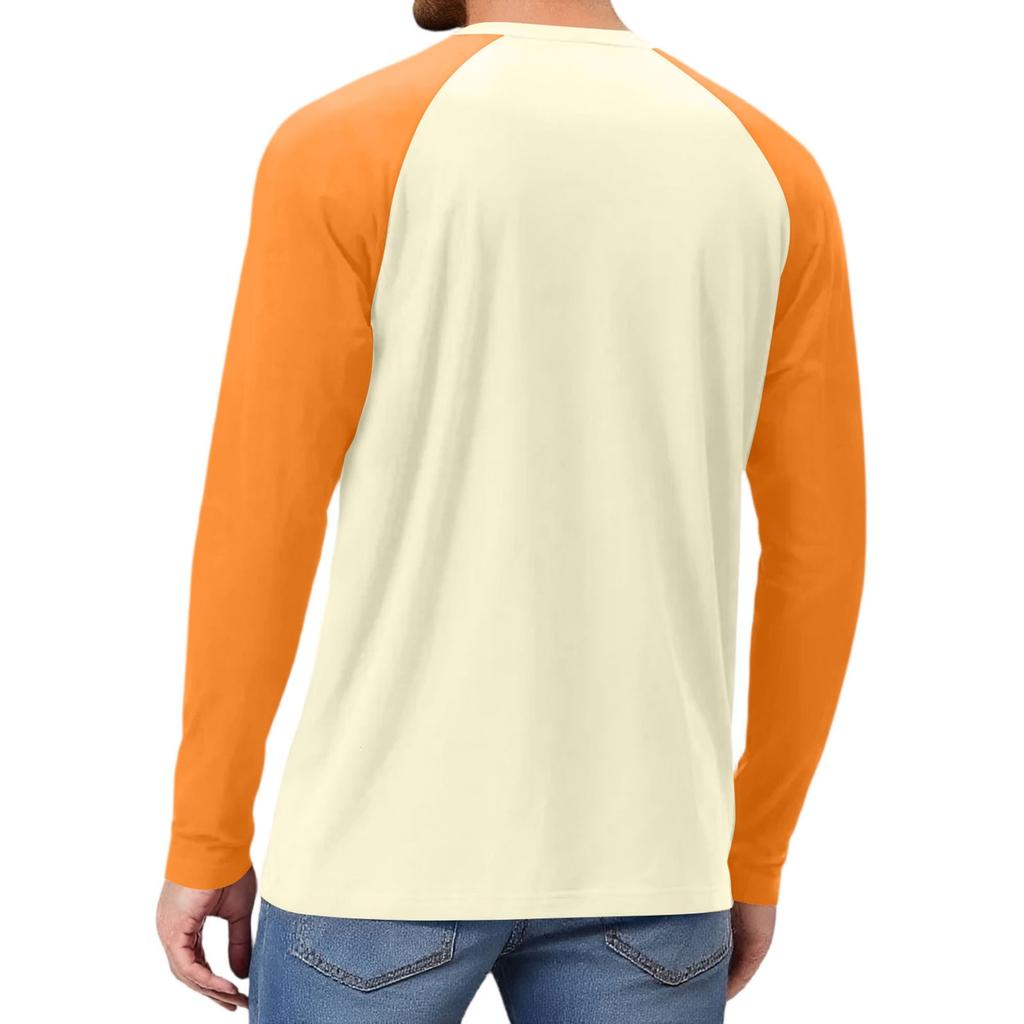 Pánské sportovní tričko s dlouhým rukávem raglánového střihu v kontrastních barvách