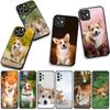 For Samsung Galaxy A25 A37 A57 A12 A14 A31 A41 A50 A51 A70 A71 A72 A21S A04 M15 Note 20 9 8 10 Case Dog Pet Corgi Wallpaper