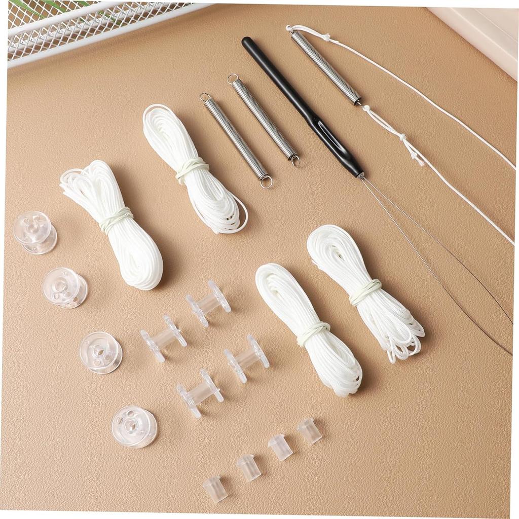 1Set Pleated Shade Repair Kit Honeycomb Blind Accessories for Window Shade Includes Threading Tool and Replacement Parts for Camper Blinds Repair